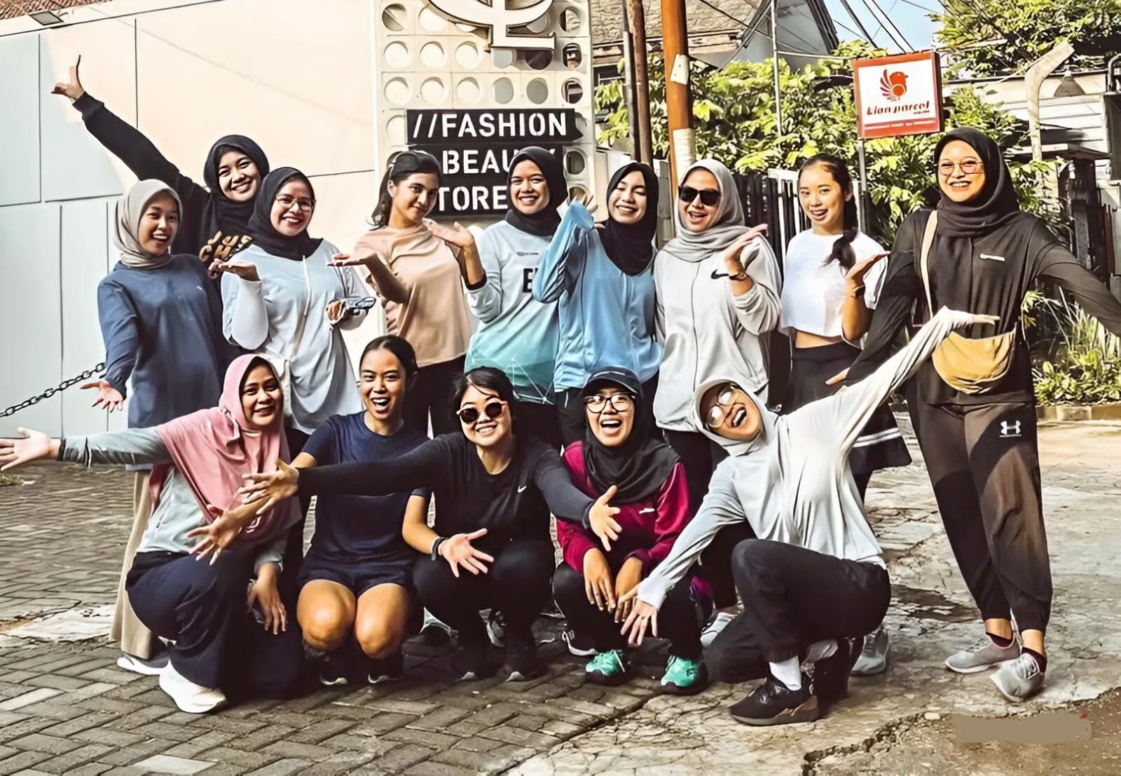 girls on path
